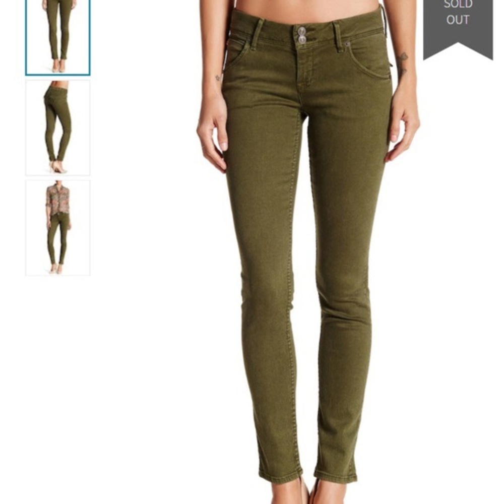 Hudson Army Green Skinny Jeans